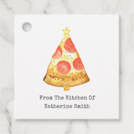 Weihnachtsbaum Pepperoni Pizza aus der Küche Geschenkanhänger