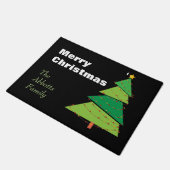 Weihnachtsbaum Personalisiert Fußmatte (Schrägansicht)