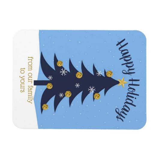 Weihnachtsbaum Personalisiert Magnet (Horizontal)