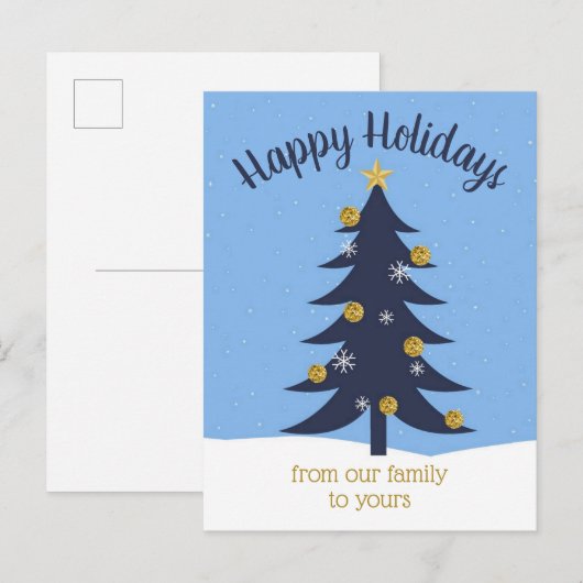 Weihnachtsbaum Personalisiert Postkarte (Vorne/Hinten)