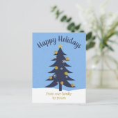 Weihnachtsbaum Personalisiert Postkarte (Stehend Vorderseite)