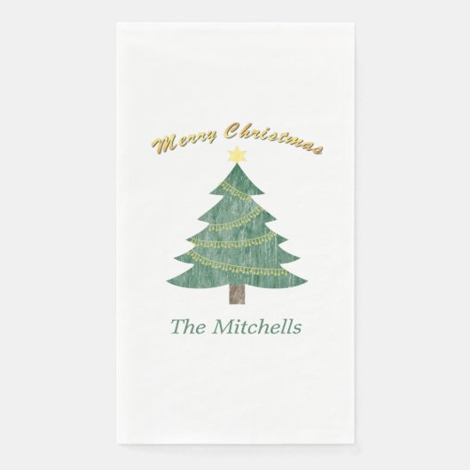 Weihnachtsbaum Personalisiert Serviette (Vorderseite)