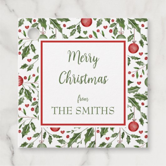 Weihnachtsbaum-Personalisierte Geschenktasten Geschenkanhänger (Vorderseite)