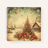 Weihnachtsbaum personalisierte Nachricht Notizblock (Vorderseite)