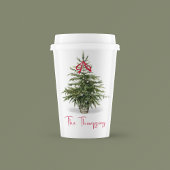 Weihnachtsbaum Personalisierte Wasserfarbe Pappbecher