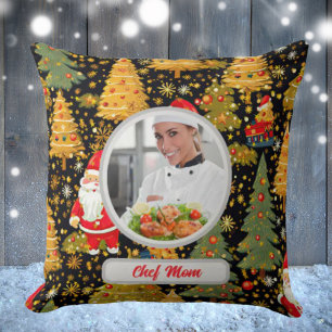 Weihnachtsbaum Personalisierter Koch Mama Foto Kissen