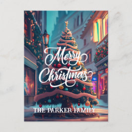 Weihnachtsbaum personalisierter Name Grußkarten Postkarte