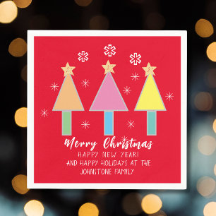 Weihnachtsbaum Personalisierter Name Niedliches Ro Serviette