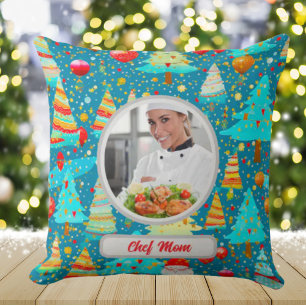 Weihnachtsbaum Personalisiertes Chef-Mutter-Foto Kissen