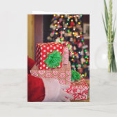 Weihnachtsbaum personalize Signature Feiertagskarte (Rückseite)