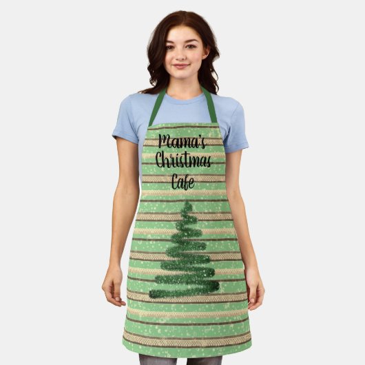 Weihnachtsbaum Pesonalized Schürze (Getragen)