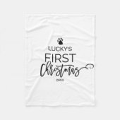 Weihnachtsbaum Pet's First Christmas Fleecedecke (Vorderseite)