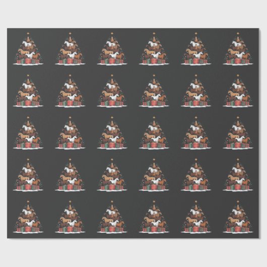 Weihnachtsbaum Pferdeküche Weihnachten Geschenkpapier (Flach)