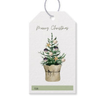 Weihnachtsbaum-Pflanze-Geschenkmarke