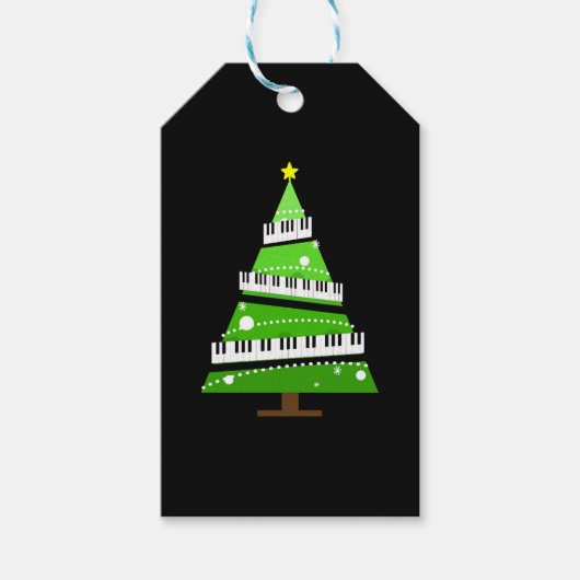 Weihnachtsbaum Piano Teacher Geschenk Geschenkanhänger (Vorderseite)