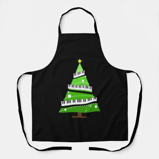 Weihnachtsbaum Piano Teacher Geschenk Schürze (Vorderseite)