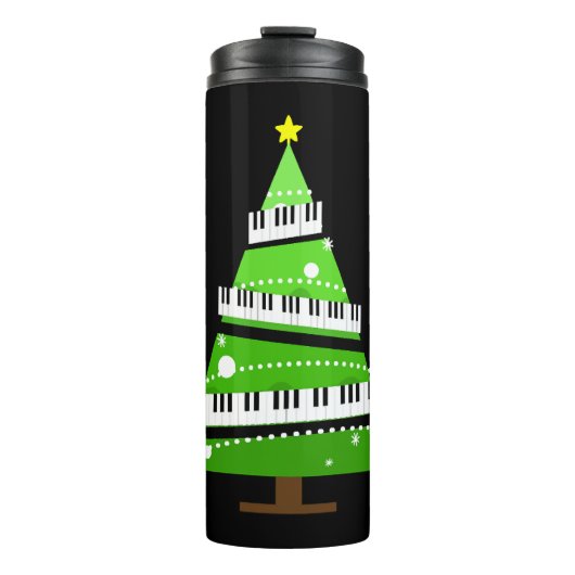Weihnachtsbaum Piano Teacher Geschenk Thermosbecher (Vorderseite)