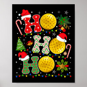 Weihnachtsbaum Pickleball Ho Ho Ho Santa Lights Xm Poster