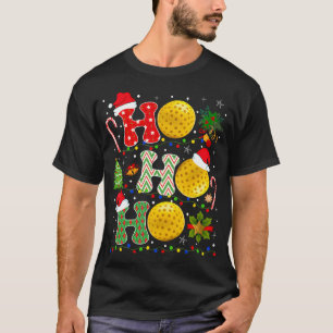 Weihnachtsbaum Pickleball Ho Ho Ho T-Shirt