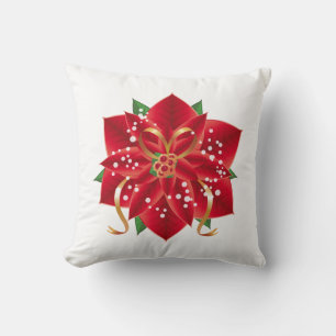 Weihnachtsbaum Pillow-Red Poinsettia Kissen