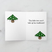 Weihnachtsbaum-Pilzkarte Feiertagskarte (Innenseite)