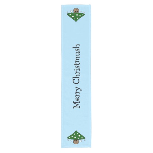 Weihnachtsbaum-Pilztisch-Runner Kurzer Tischläufer (Vorderseite)