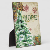 Weihnachtsbaum Pine Cone Hope Snowflake Collage Fotoplatte (Seite)