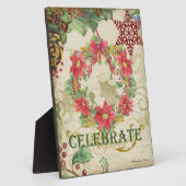 Weihnachtsbaum Pine Cone Peace Snowflake Collage Fotoplatte (Seite)