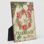 Weihnachtsbaum Pine Cone Peace Snowflake Collage Fotoplatte (Seite)