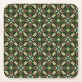 Weihnachtsbaum Pine Cones Muster Rechteckiger Pappuntersetzer (Vorderseite)