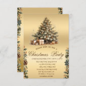 Weihnachtsbaum, Pine cones Weihnachtsunternehmen Einladung (Vorne/Hinten)