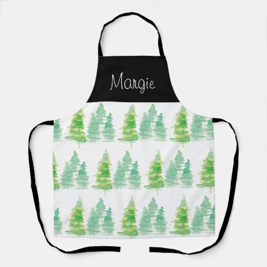 Weihnachtsbaum Pine Doodle Art Schürze (Vorderseite)