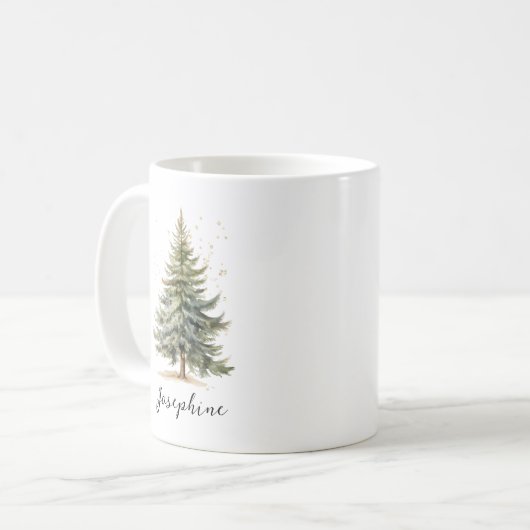 Weihnachtsbaum Pine Kaffeetasse (Vorderseite Links)