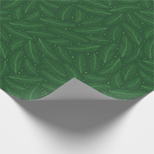 Weihnachtsbaum Pine Needles Geschenkpapier (Ecke)