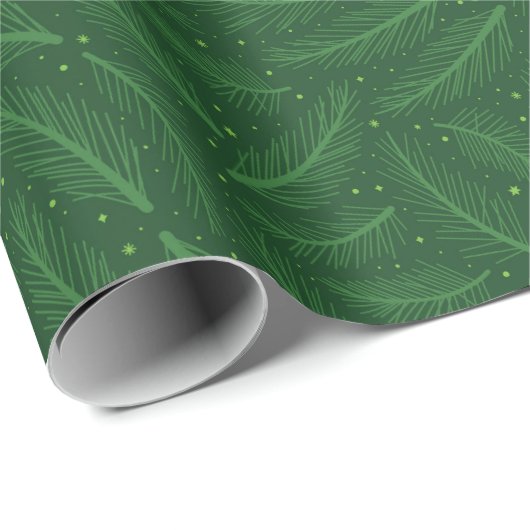 Weihnachtsbaum Pine Needles Geschenkpapier (Rolleneckpunkt)