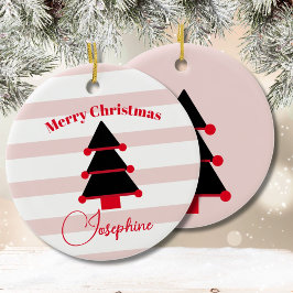 Weihnachtsbaum Pink Black Red Modern Keramik Ornament
