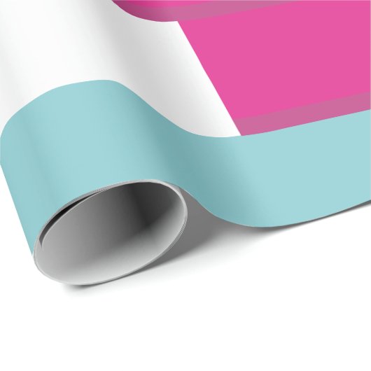 Weihnachtsbaum Pink Blue Red Geschenkpapier (Rolleneckpunkt)