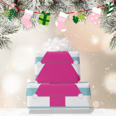 Weihnachtsbaum Pink Blue Red Geschenkpapier