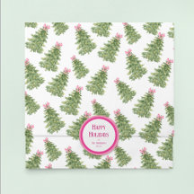 Weihnachtsbaum & Pink Bow Holiday Tissue