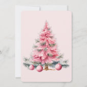 Weihnachtsbaum Pink Feierabend Einladung (Rückseite)
