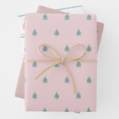Weihnachtsbaum Pink Geschenkpapier Set (Beispiel)