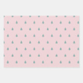 Weihnachtsbaum Pink Geschenkpapier Set (Vorderseite)