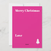 Weihnachtsbaum Pink Stars Grußkarte Feiertagskarte (Rückseite)