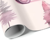 Weihnachtsbaum Pink Vintag Retro Van Geschenkpapier (Rolleneckpunkt)