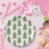 Weihnachtsbaum Pink Weihnachtsdruckplatte Party Pappteller (Party)