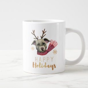 Weihnachtsbaum Pit Bull Hund  Gute Ferien Jumbo-Tasse