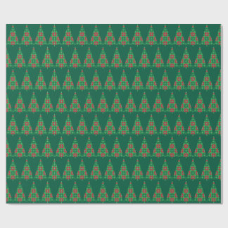 Weihnachtsbaum-Pixelkunst-Geschenkpapier Geschenkpapier