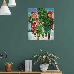 Weihnachtsbaum-Plakat holen Poster