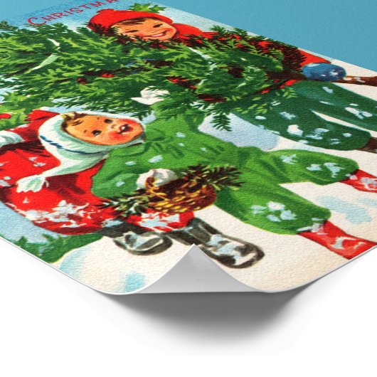 Weihnachtsbaum-Plakat holen Poster (Ecke)