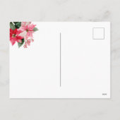 Weihnachtsbaum Poinsettia Design Feiertagspostkarte (Rückseite)